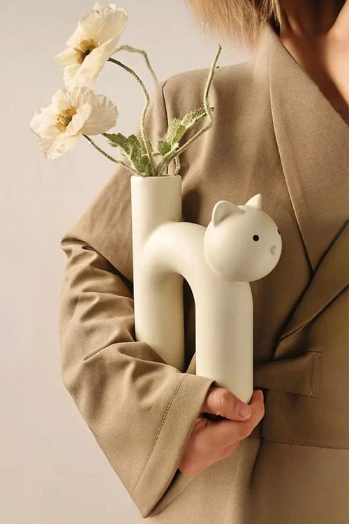 Dekoratif Pinterest Kedi Vazo